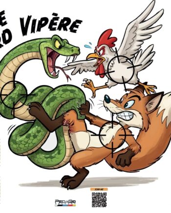 Blason Poule-Renard-Vipère par lot de 5